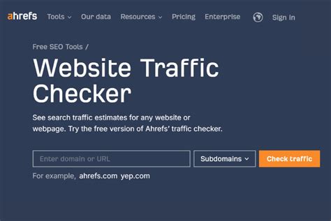 ahrefs traffic checker|Free Website Traffic Checker .